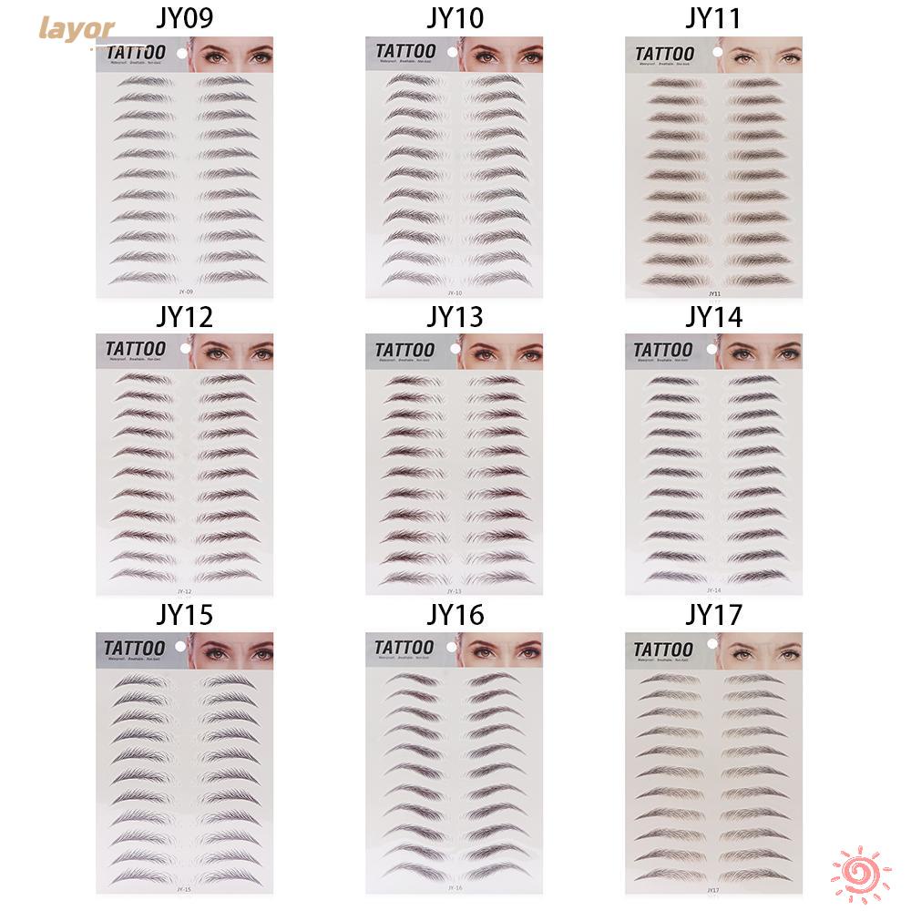 Lay Miếng Dán Lông Mày 6D Giống Như Lông Mày Trang Điểm Chống Nước Lâu Trôi