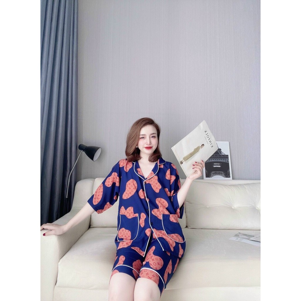 [Siêu rẻ] Set đồ ngủ dơi lửng mới - pijama lụa 100D free size, có bản số đo.