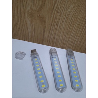 Thanh đèn led mini 8 bóng thiết kế cổng cắm USB phù hợp để bàn học, dùng con led 5054 siêu sáng