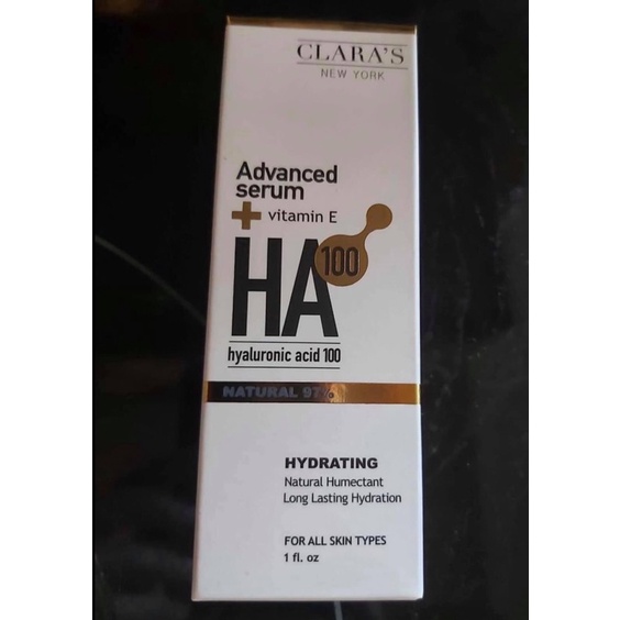 Serum dưỡng ẩm cho da mặt Hyaluronic Acid của hãng Clara’s New York (1 hãng mỹ phẩm của Mỹ)