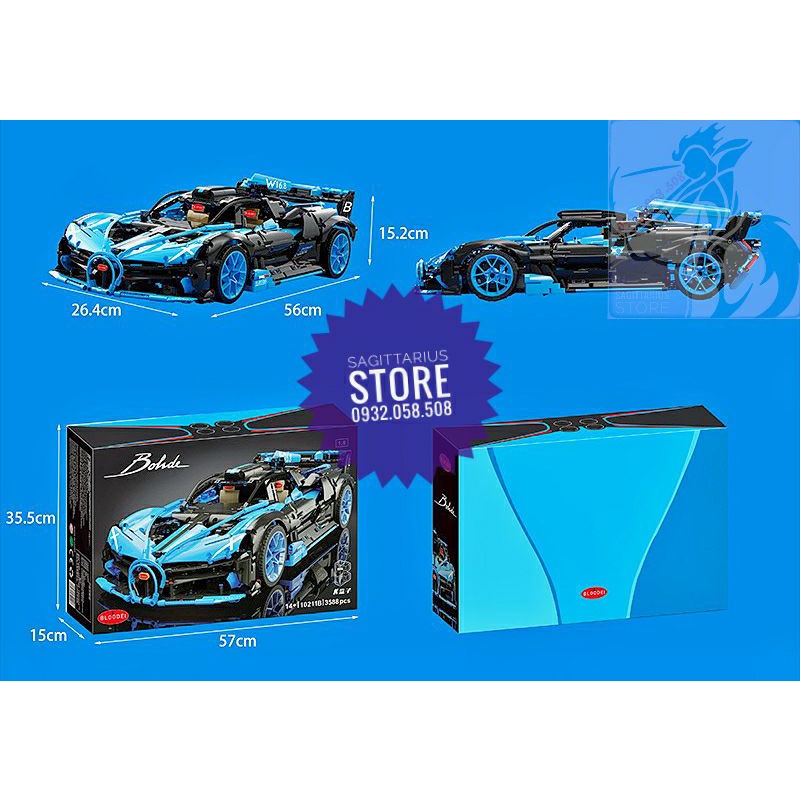 Lego Bloodie 10211 Lắp Ráp Siêu Xe Bugatti Bolide