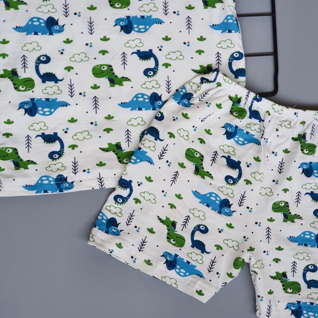 Bộ Thun Cotton Lụa Mặc Mát Cho Bé Trai 8-16KG