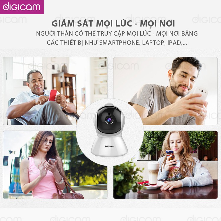 Camera Srihome SH025 - 2.0mp FHD 1080P - Đàm thoại 2 chiều | BigBuy360 - bigbuy360.vn