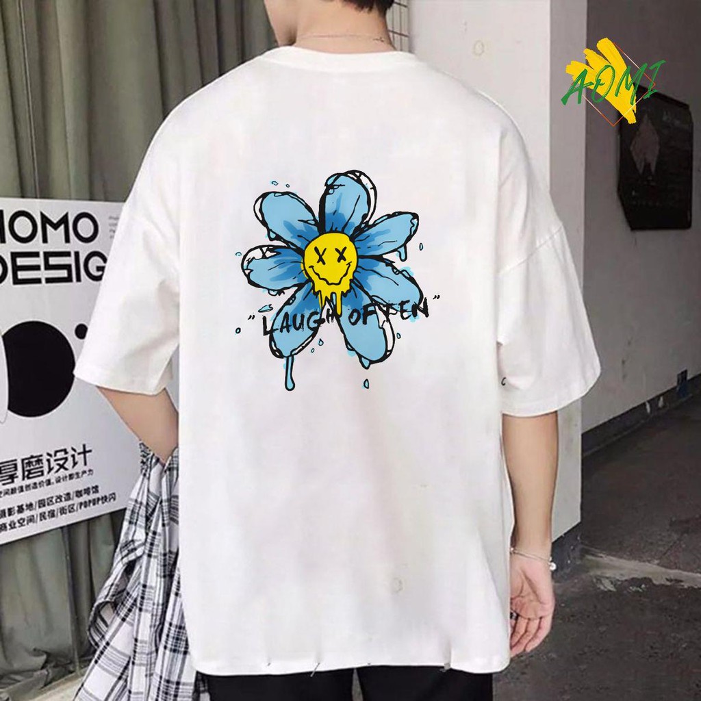 ÁO THUN UNISEX AOMI HOA HẢI ĐƯỜNG JACK J97 ĐOM ĐÓM TAY NGẮN TAY LỠ NAM NỮ CHẤT LƯỢNG CAO