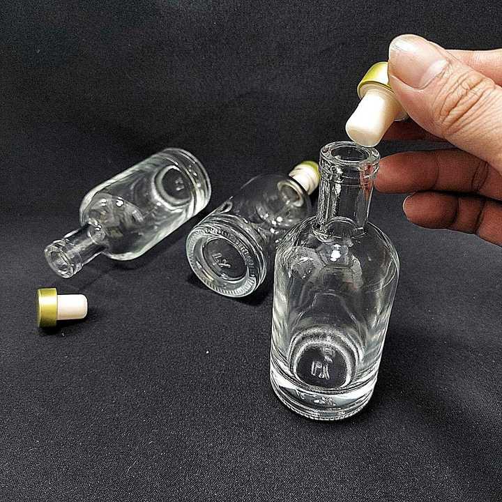 Chai Đựng Rượu Mini 100ML (combo 3 chai) cao cấp mẫu Vốt Ka siêu trong – Lọ thủy tinh 100ML bỏ túi (mẫu F1)