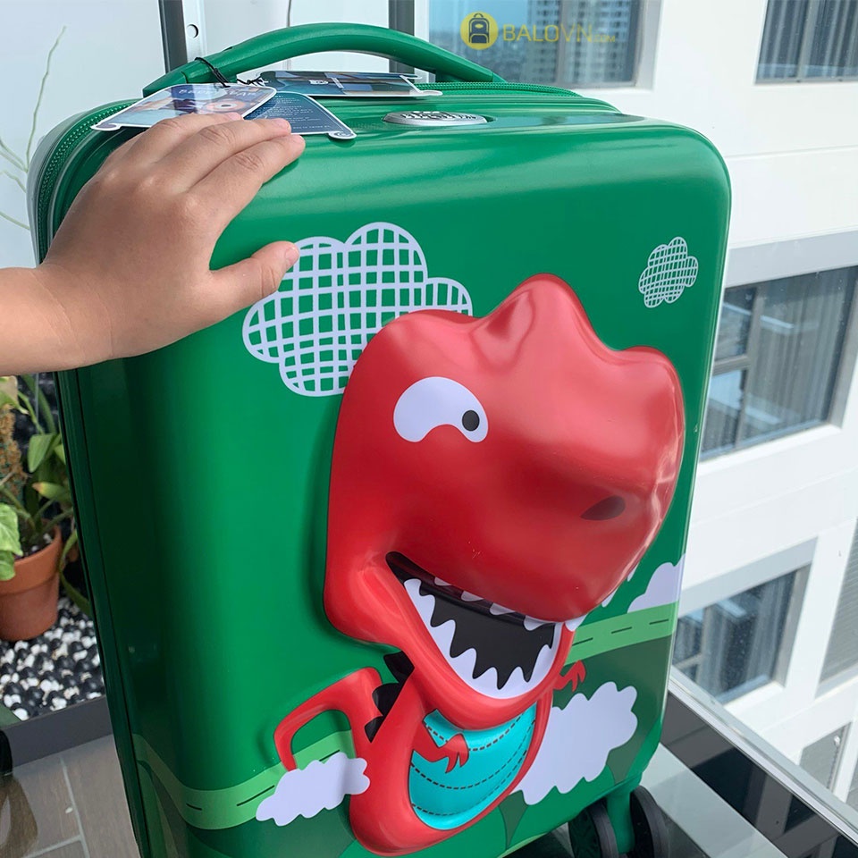 Vali Kéo Trẻ Em BeddyBear Họa Tiết Khủng Long Chống va Đập Cho Bé Trai/Gái Từ 4t