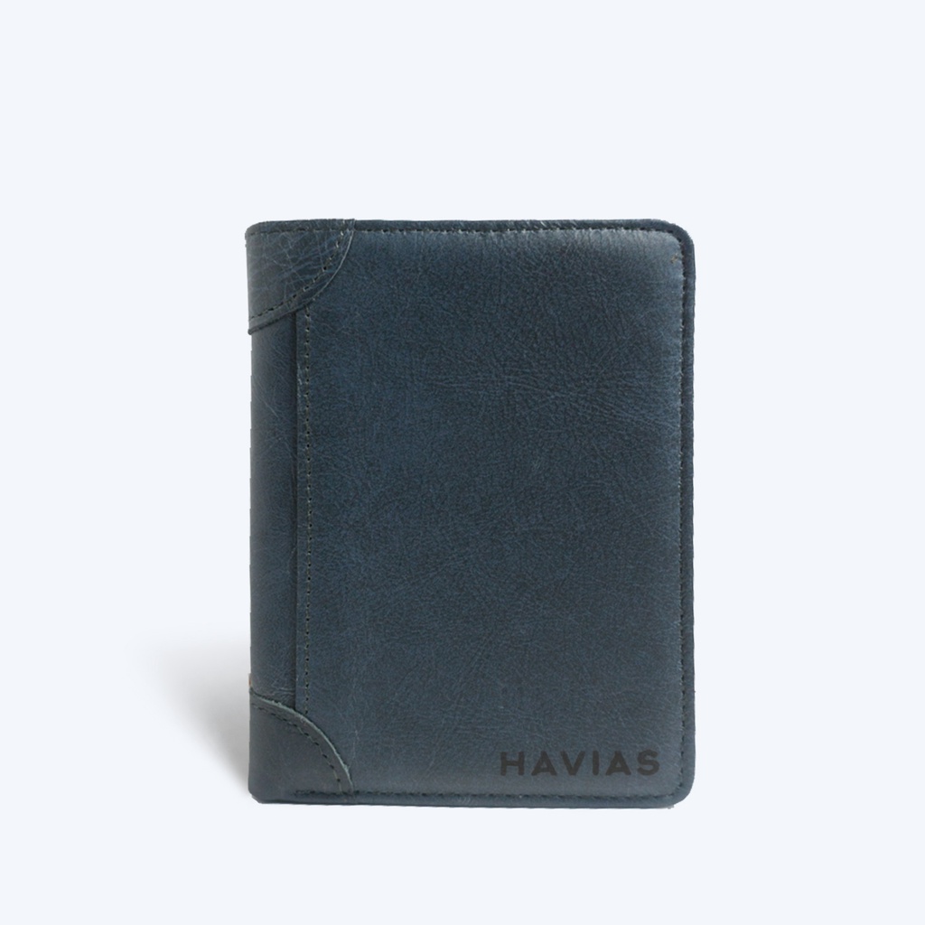 LAFFY HAVIAS ví đứng unisex nam nữ thiết kế tinh tế da bò Nappa thật 100%