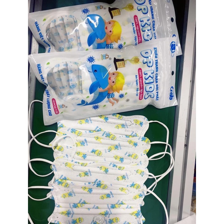 HOT HOT (Thùng 200c)Khẩu trang Cua Trẻ em, Crab Kids (size 4-10 tuổi)  BAOPHONG8668