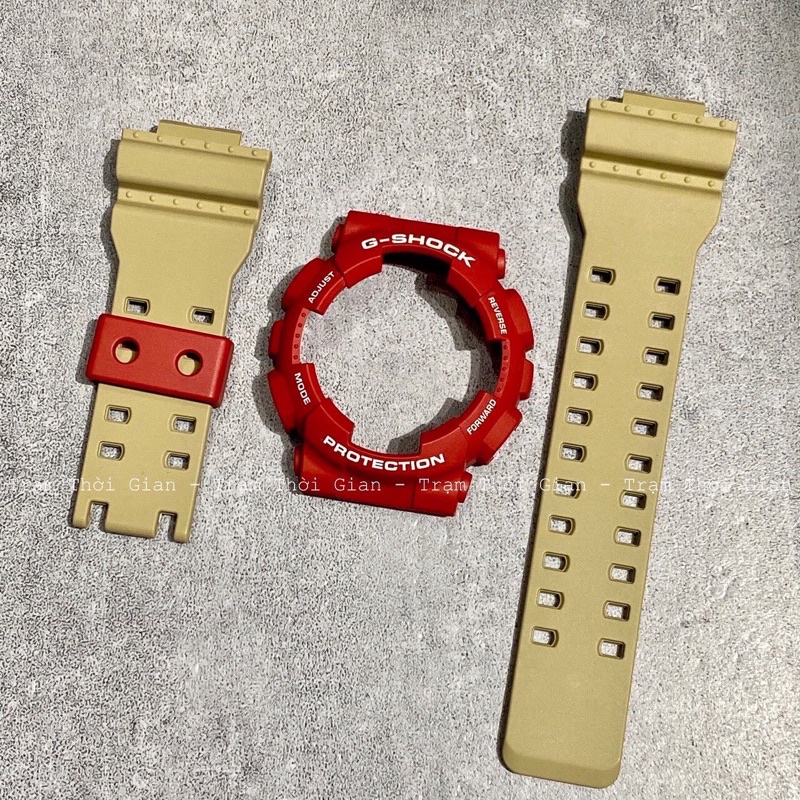 Vỏ dây đồng hồ G-shock vỏ đỏ dây kem Ironman GA-100/110/120/140 GAX-100