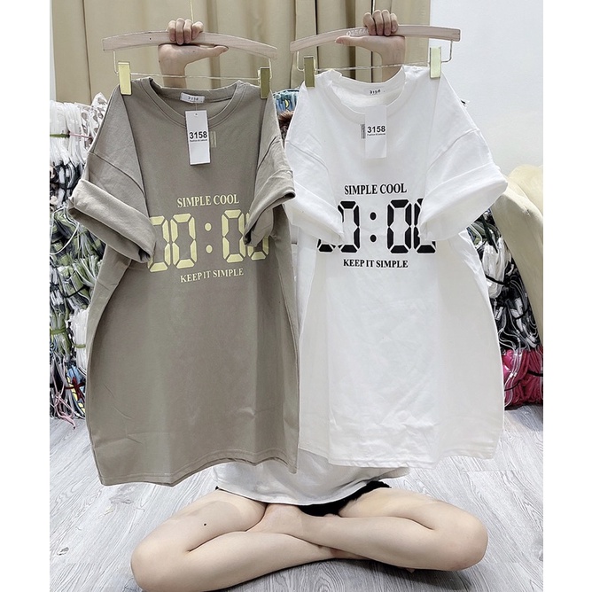 Áo Thun 3158 In Số Form Rộng Unisex Chất Cotton Khô Loại 1, Thoáng Mát, Thấm Hút Mồ Hôi - GUNN