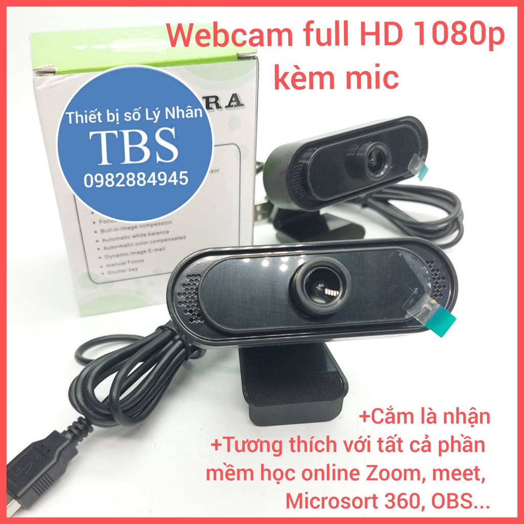 Webcam chính hãng full HD 1080p kèm míc gọi Zalo học online