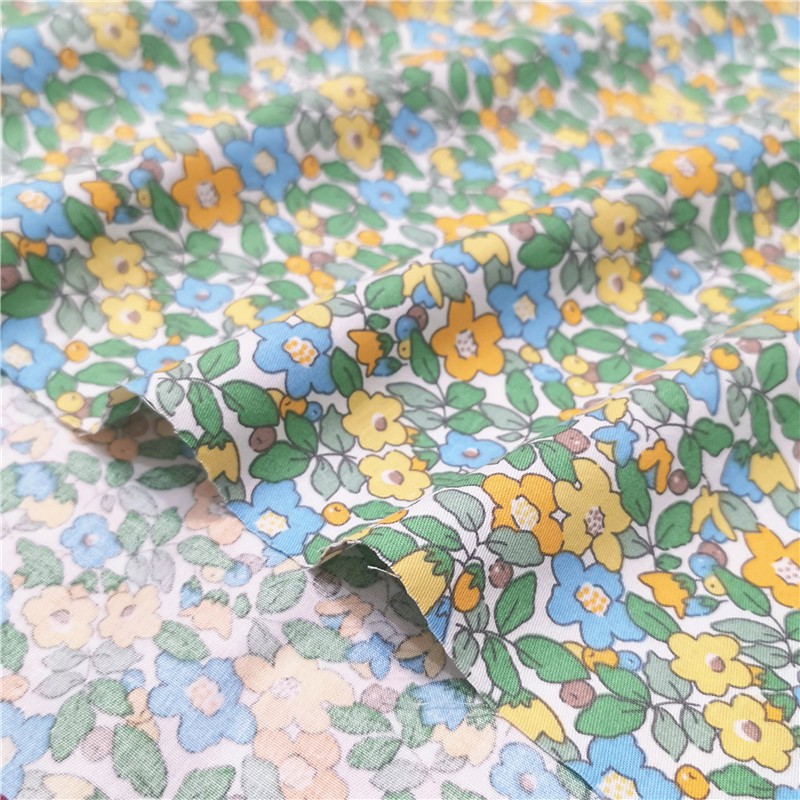 Vải twill 100% cotton Nguyên Chất 100 * 160Cm In Họa Tiết Hoa Cổ Điển Dùng Để May Đầm / Chăn Ga Gối