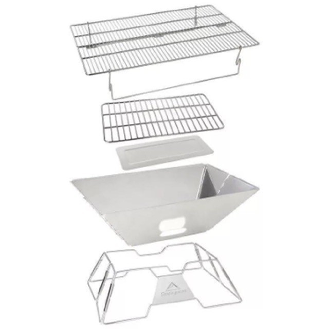 Bếp nướng cắm trại campingmoon MT3 campoutvn bếp campingmoon cắm trại du lịch bếp than nướng inox A014