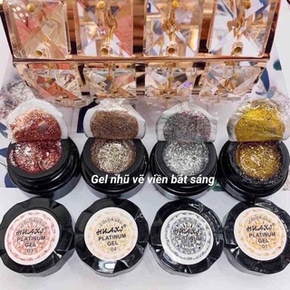 Gel nhũ vẽ viền móng- siêu bắt sáng, Nhũ Viền Đặc Huaxi Platinum