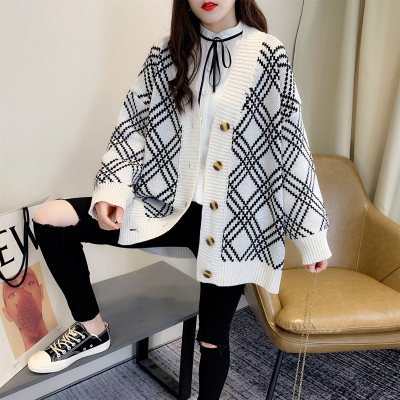 Áo khoác len nữ cardigan dệt kim phong cách Hàn Quốc V15 Delistore