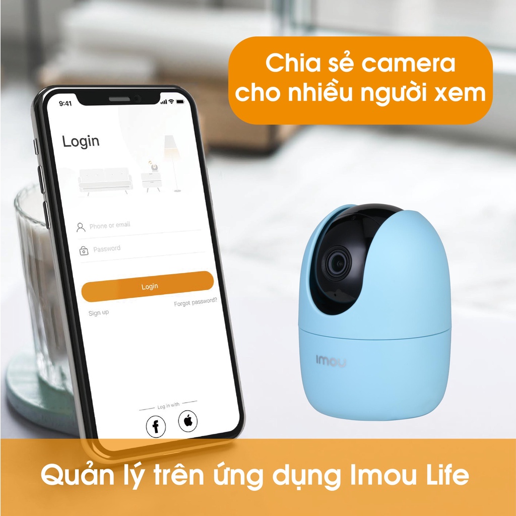 Camera IP Wifi Imou Blue 360 A22EP-1080P, Camera Xoay, Đàm Thoại 2 Chiều, Phát Hiện Chuyển Động Lạ, Còi Hú Báo Động