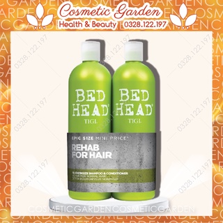 [TIGI BED HEAD] Bộ Dầu Gội Xả Phục Hồi Tóc Hư Tổn Tigi Bed Head Số 1 - Màu Xanh Lá