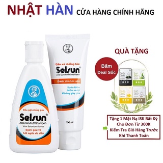 Bộ Gội + Xả Ngừa Gàu & Giảm Ngứa Da Đầu Dành Cho Tóc Gàu Selsun Anti-Dandruff (Gội 100ml + Xả 100ml)