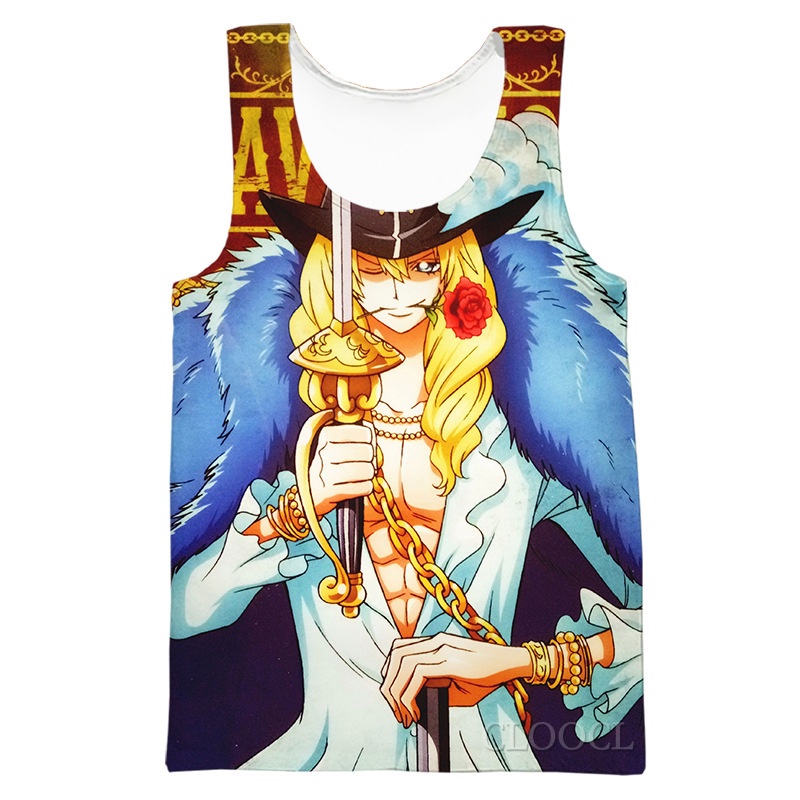 Áo Thun Ba Lỗ In Hoạt Hình One Piece 3d Thời Trang Unisex Cá Tính