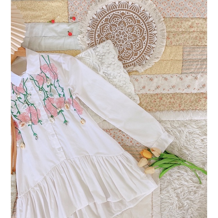 ĐẦM THÊU HOA NỔI