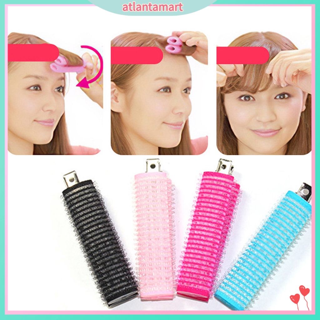 [Hàng mới về] Kẹp tóc mái dạng lô uốn xoăn nhẹ tự dính an toàn chuyên nghiệp cho nữ