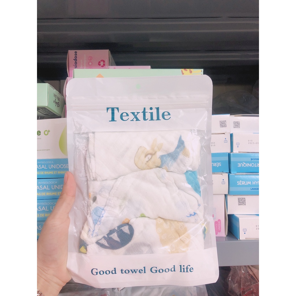 Set 3 Khăn Sữa Sợi Tre, Khăn Sữa 4 Lớp Siêu Thấm Hút, Mềm Mịn, Không Xù Cho Bé Babibu - KSST3