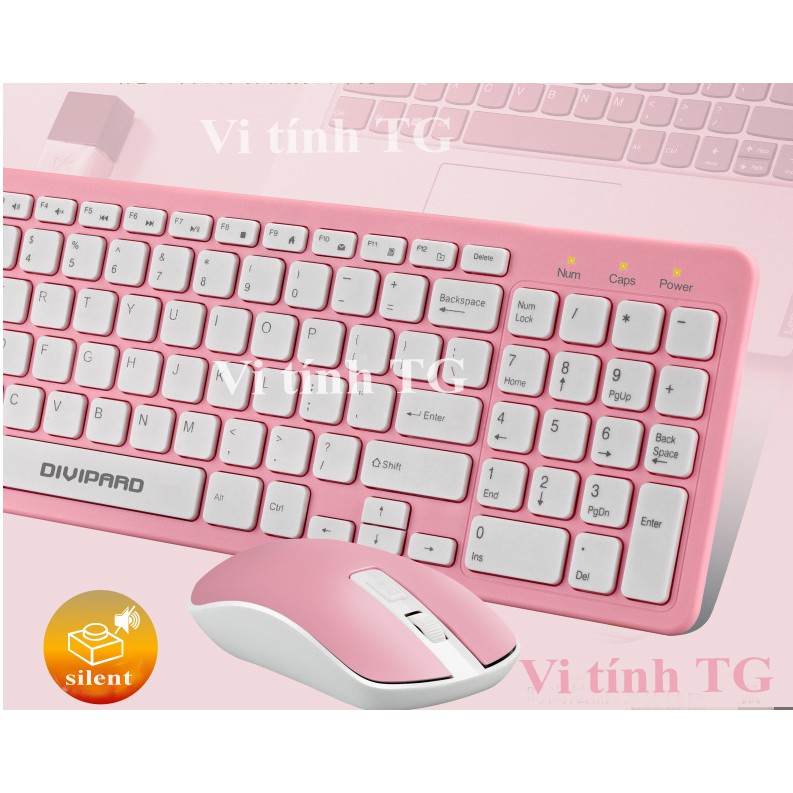 Combo bàn phím chuột không dây màu hồng / Trắng / Đen | BigBuy360 - bigbuy360.vn