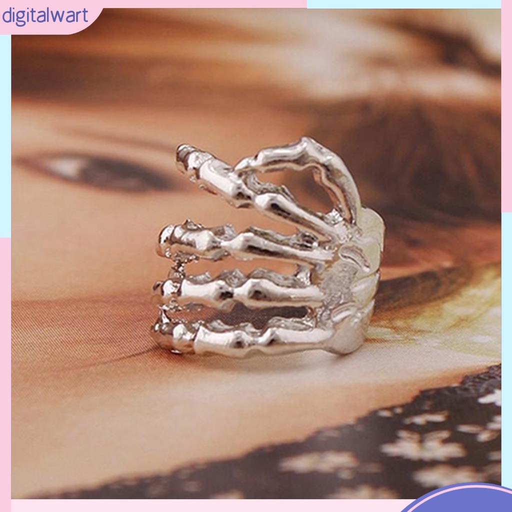 Khuyên vành tai đơn thiết kế hình bàn tay xương cá tính độc đáo dành cho nam và nữ