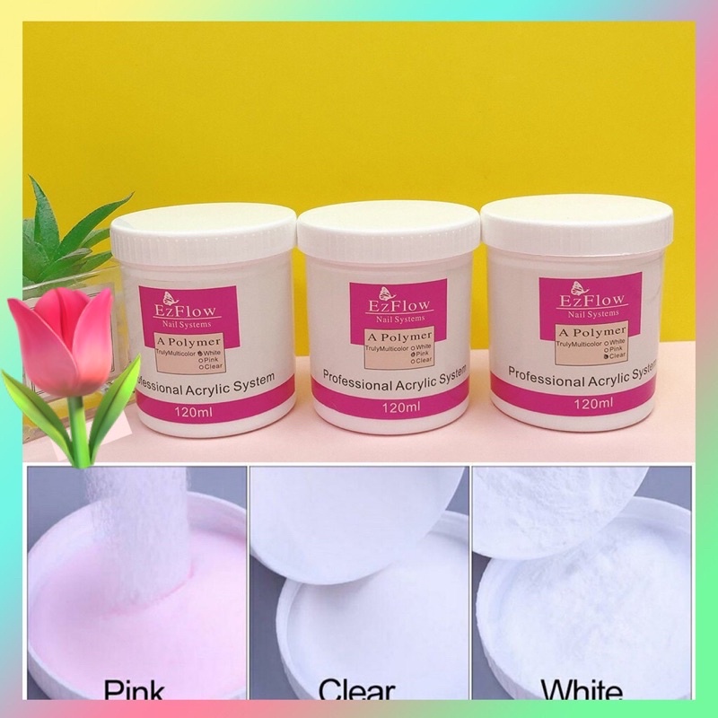 Bột đắp móng Ezflow chính hãng rất mịn, không vón cục 120ml