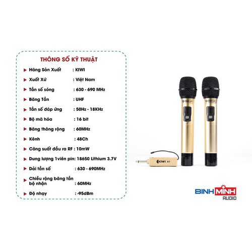 Micro Không Dây Kiwi A1 - Hàng chính hãng