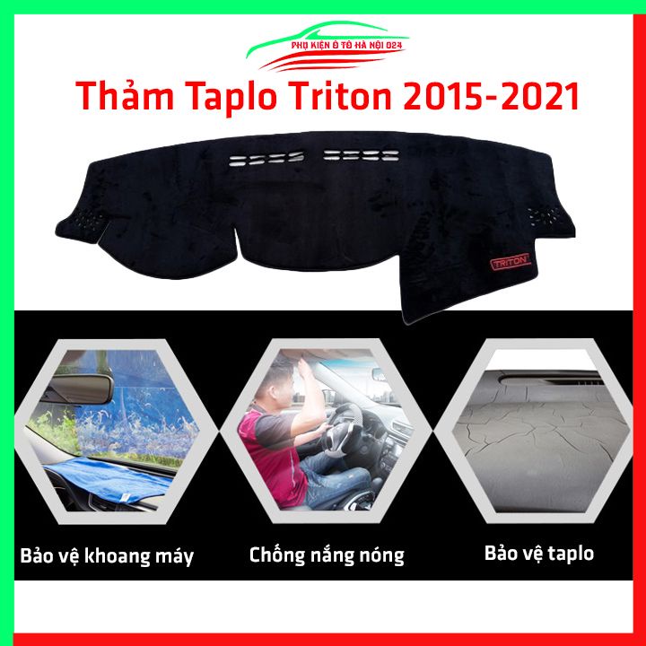 Thảm taplo xe ô tô Triton 2015-2021 chống nắng nóng làm mát xe mở rộng tầm nhìn