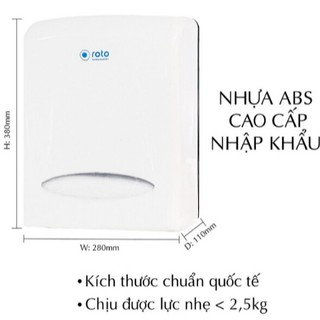 Hộp đựng giấy lau tay treo tường Roto, loại 1, sang trọng, cứng cáp, phù hợp mọi nhu cầu sử dụng