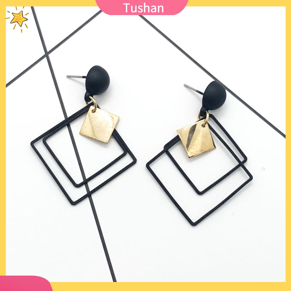 Đôi Khuyên Tai Dài Phối Hình Thoi Thời Trang Cho Nữ