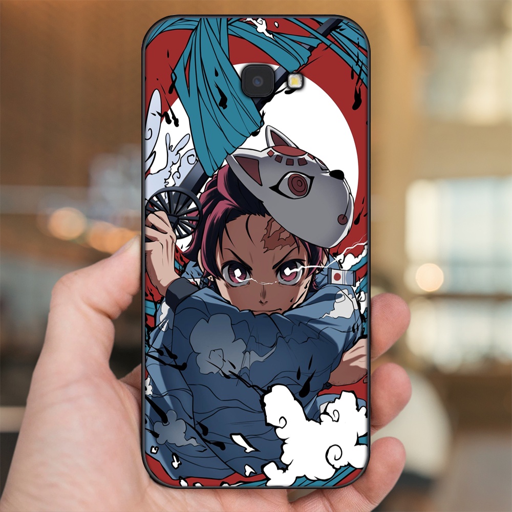 Ốp lưng Samsung J4 Plus viền đen in hình Tanjiro Kimetsu No Yaiba