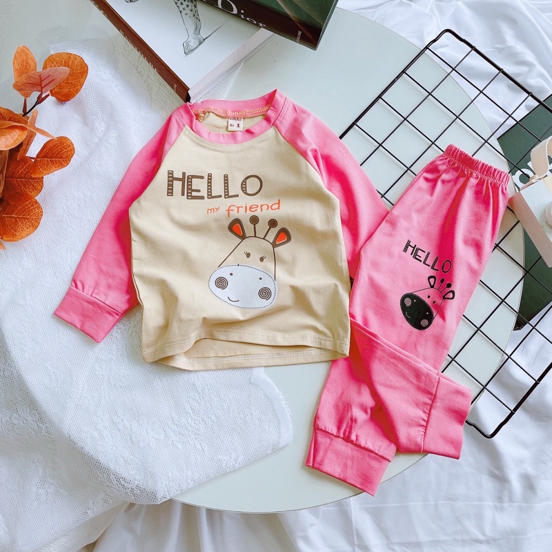 Bộ Dài Tay Thu Đông Cho Bé - Bộ cotton dài tay cho bé
