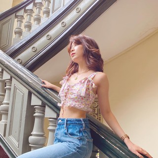 Áo dây hoa Cyon top nude/ white Gem Clothing SP060396