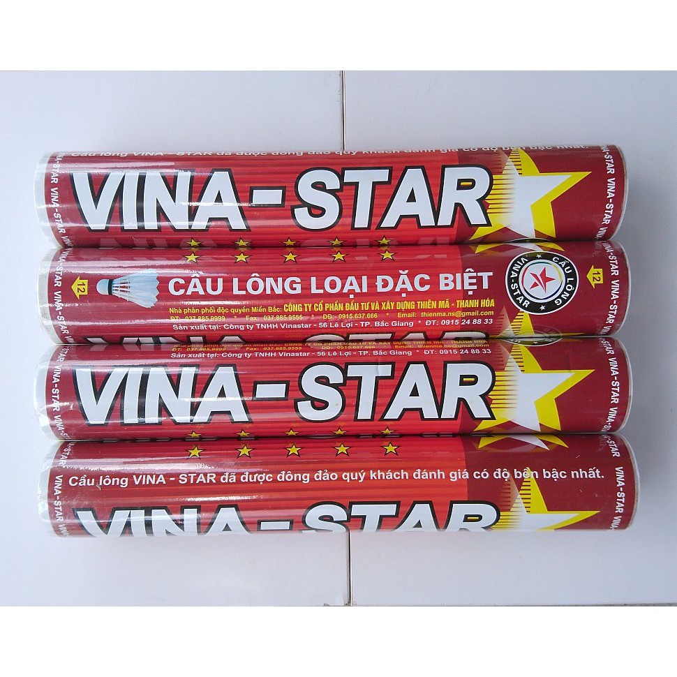ỐNG CẦU LÔNG VINA ĐỎ ( hộp 12 quả)