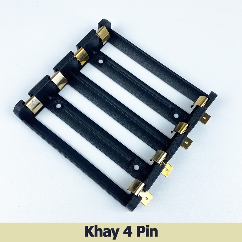 Đế gắn pin - khay pin - khay cân bằng pin 18650 1/2/3/4 cell mạ vàng chất lượng cao