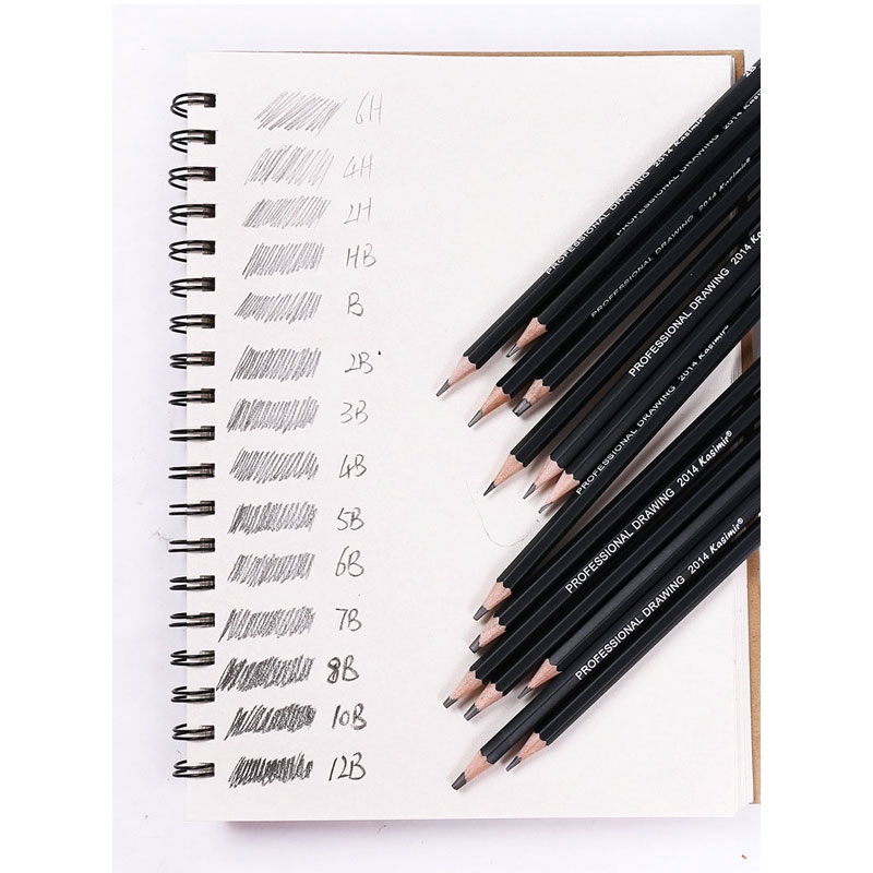 Set Bút Chì Gỗ 6h-12b 14 cây