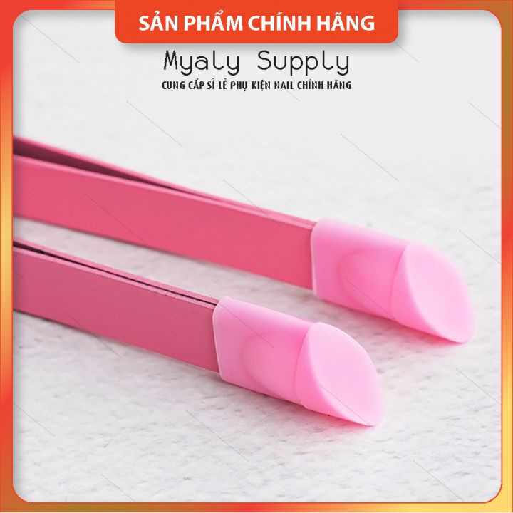 Nhíp Gắp Đá Nail Có Đầu Silicon