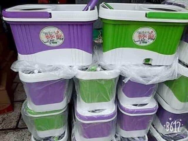 Chậu lau nhà 360 độ tặng kèm cây lau nhà và bông lau rời