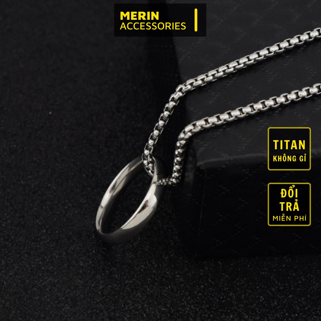 Vòng cổ dây chuyền màu bạc nam nữ unisex Titan Merin Accesories đẹp phụ kiện thời trang - R Chains