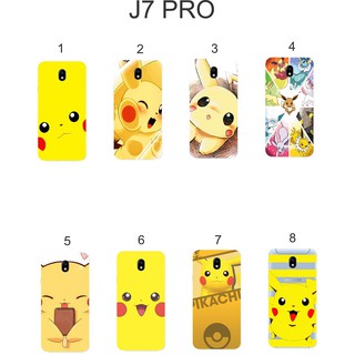 Ốp lưng Samsung Galaxy J7 Pro dẻo in hình Pikachu