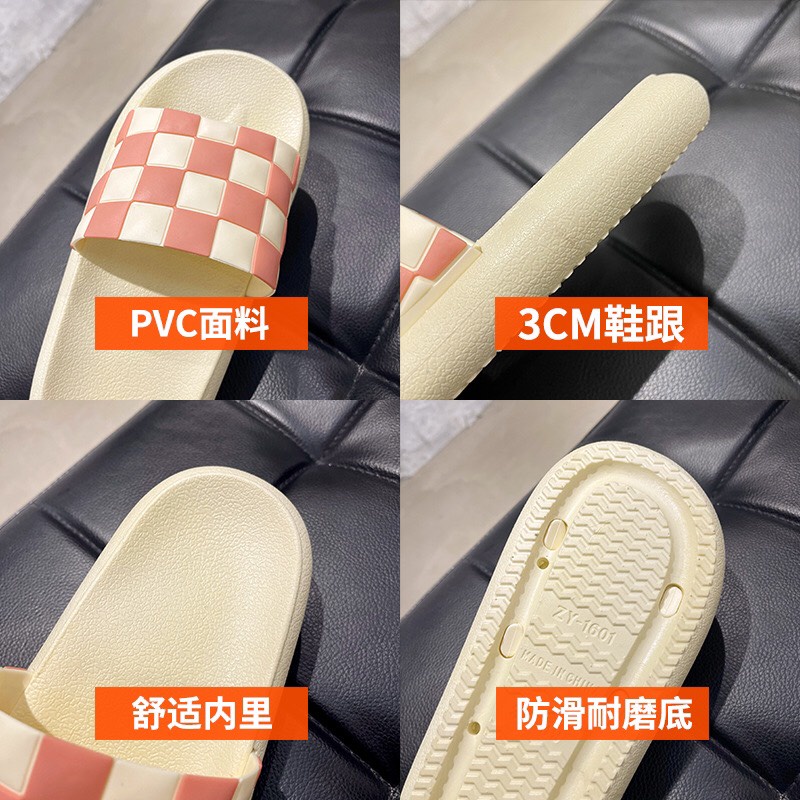 Dép lê nữ quai ngang họa tiết kẻ caro full size ⭐️SIÊU HOT ⭐️ siêu êm đế bánh mỳ mẫu mới nhất MSP1601CR