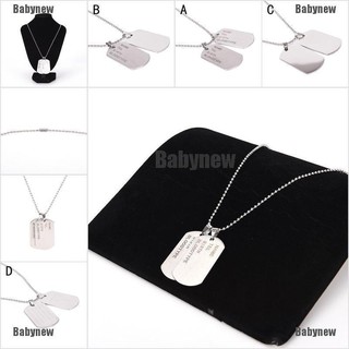 Mặt Dây Chuyền Thẻ Tên Kiểu Quân Đội Bằng Inox Chuyên Dùng