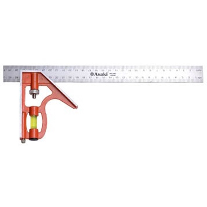 Thước Eke Thủy Asaki AK-2592, Dài 30cm, Màu Cam