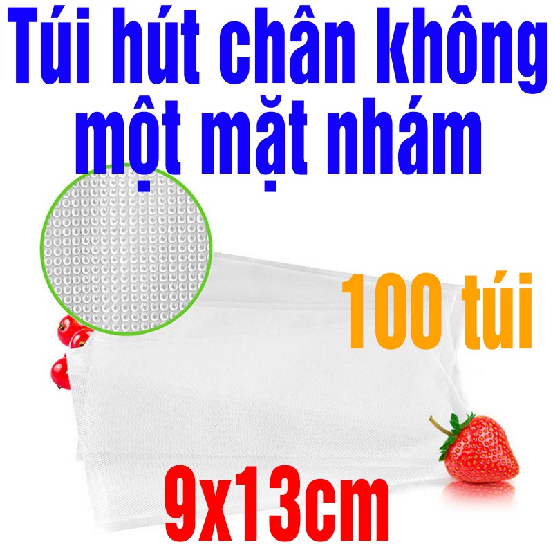 Túi hút chân không một mặt nhám 9x13cm