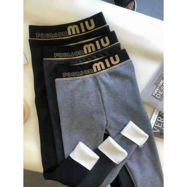 Quần legging lót lông cạp miu hàng QC