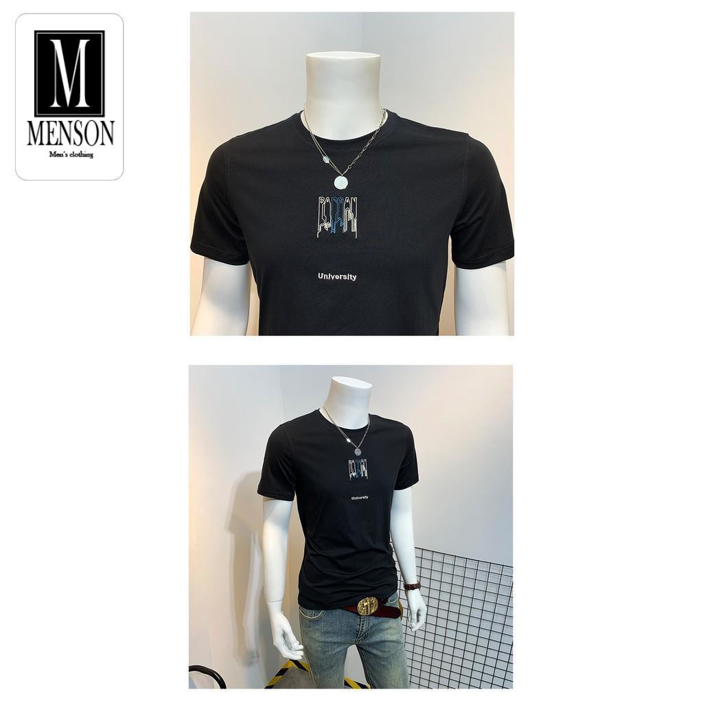 [Hàng Cao Cấp] Áo Thun Nam, Áo Phông Nam Cổ Tròn Cao Cấp Vải Cotton Co Giãn 4 Chiều Chất Mát Mùa Hè - MENSON M1139 | BigBuy360 - bigbuy360.vn