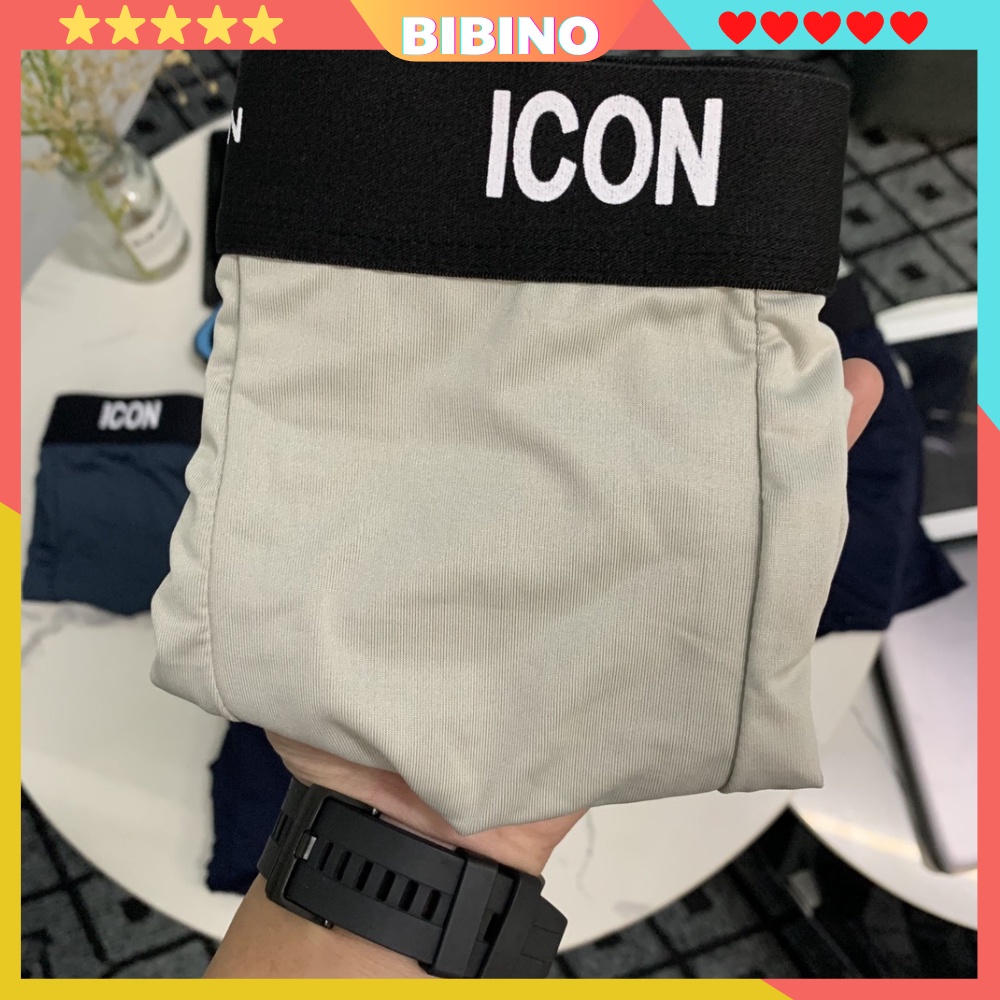 Quần sịp đùi nam thun lạnh cao cấp ICON form rộng vải thun cotton mềm mịn thông hơi thoáng mát co dãn thỏa mái BIBINO